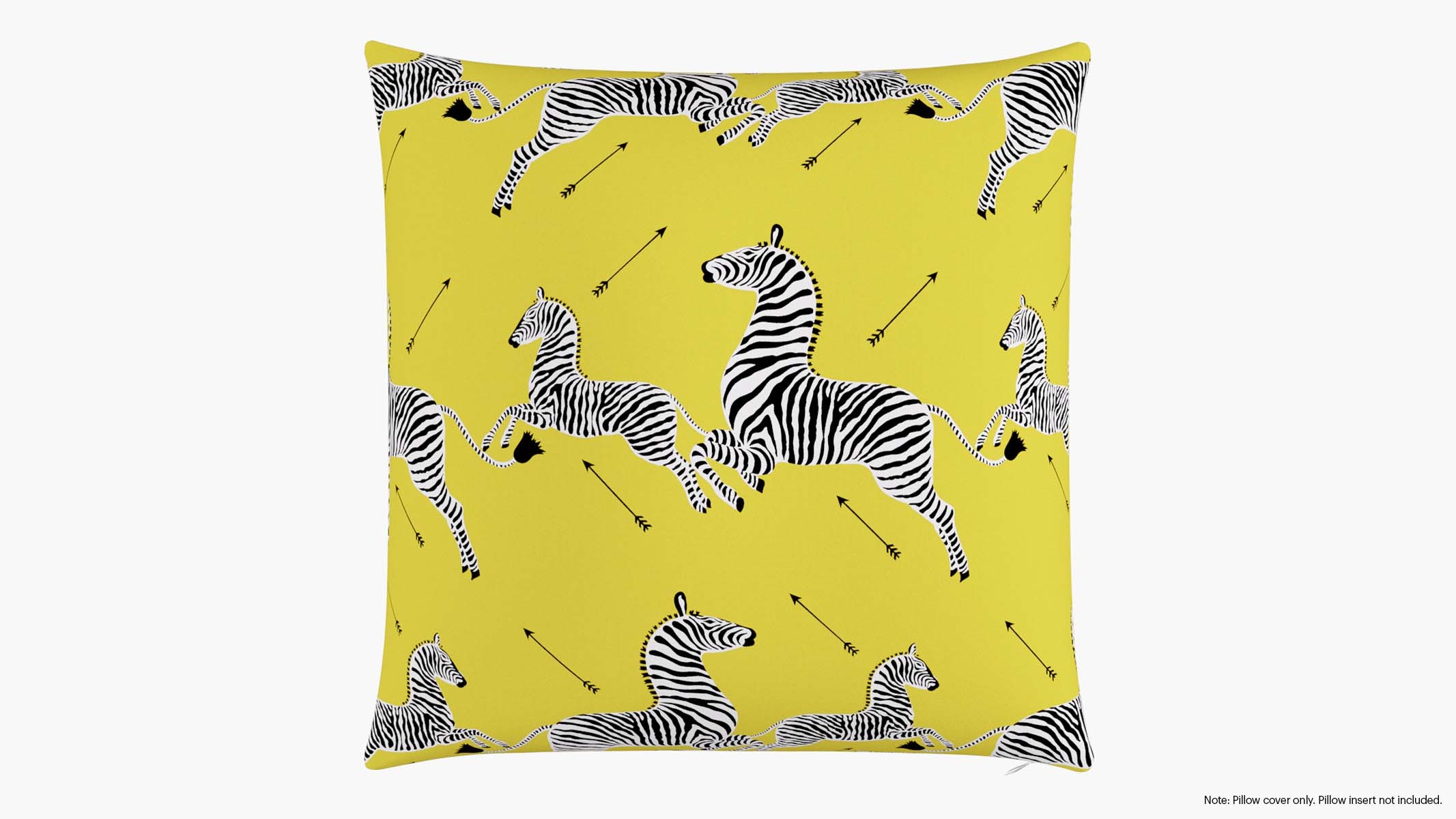 Throw Pillow Cover 26", Yellow Zebra, 26" x 26" - Image 0