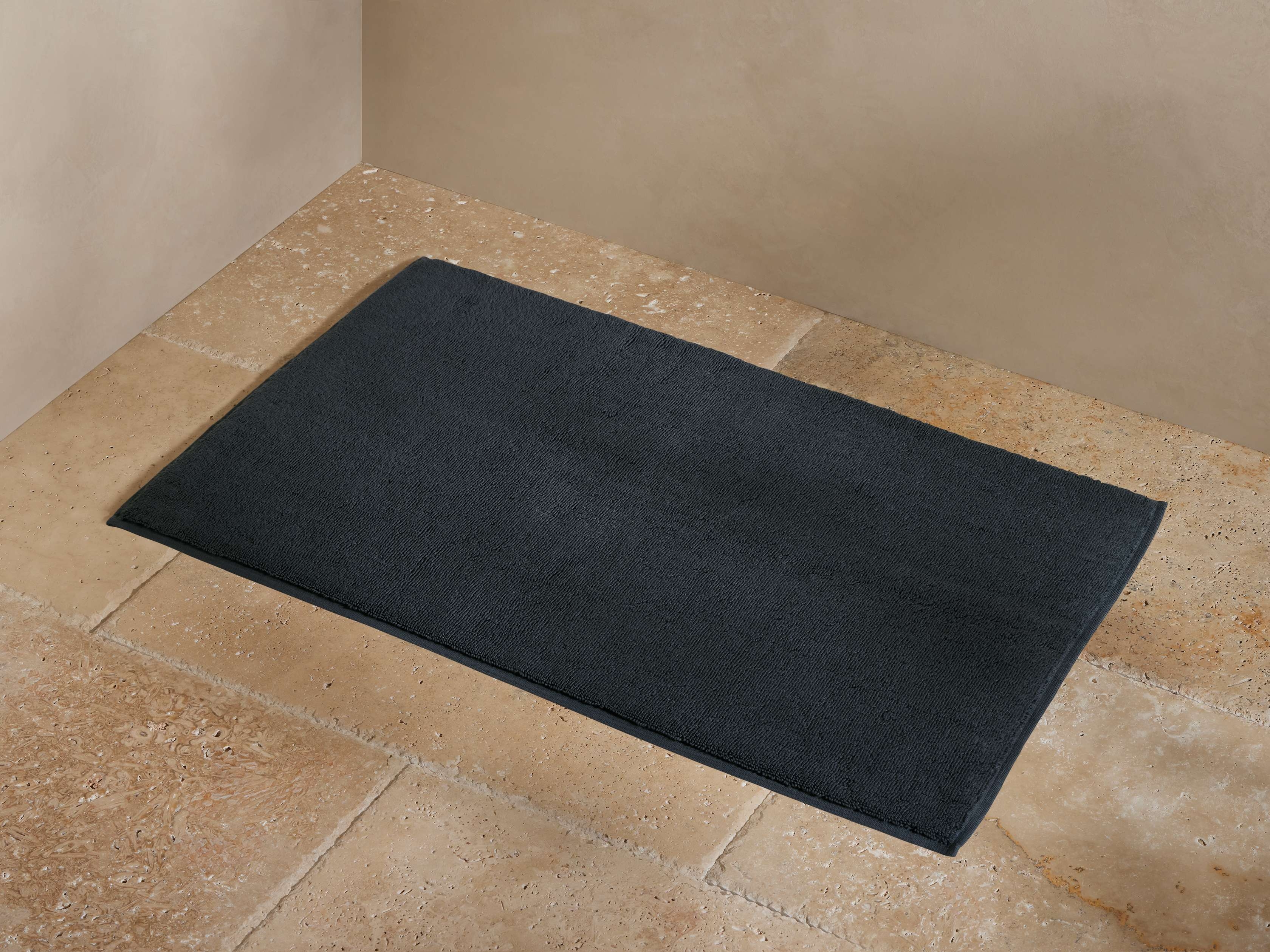 Luxe Turkish Bathmat in Cotton Small Blue  Indigo  - Image 0