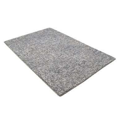 One Of A Kind  Hand-Tufted Modern & Contemporary 2' X 3' Solid Wool Grey Rug - Image 0