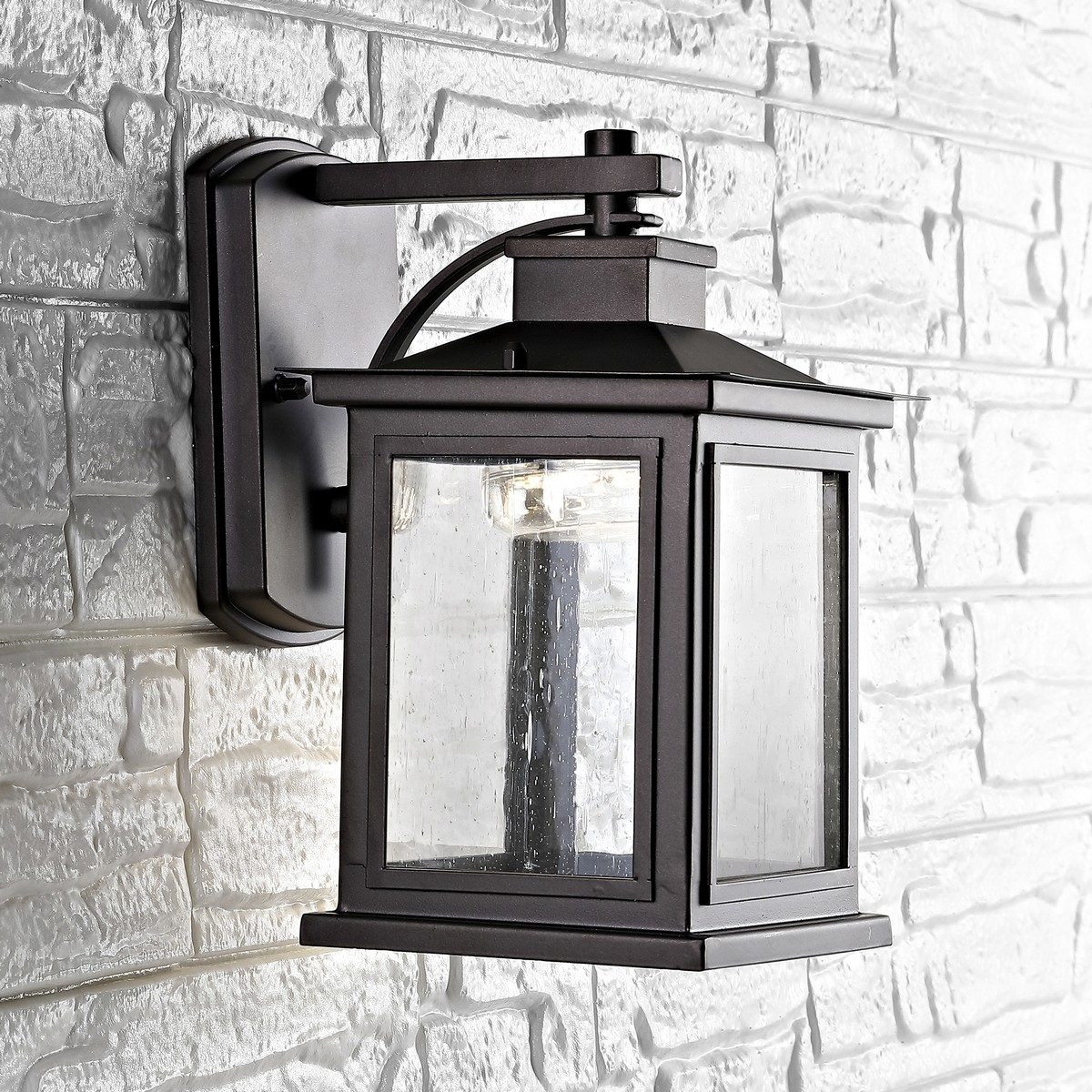 Gorgen Outdoor Wall Lantern - Oil Rub Bronze - Safavieh - Image 2