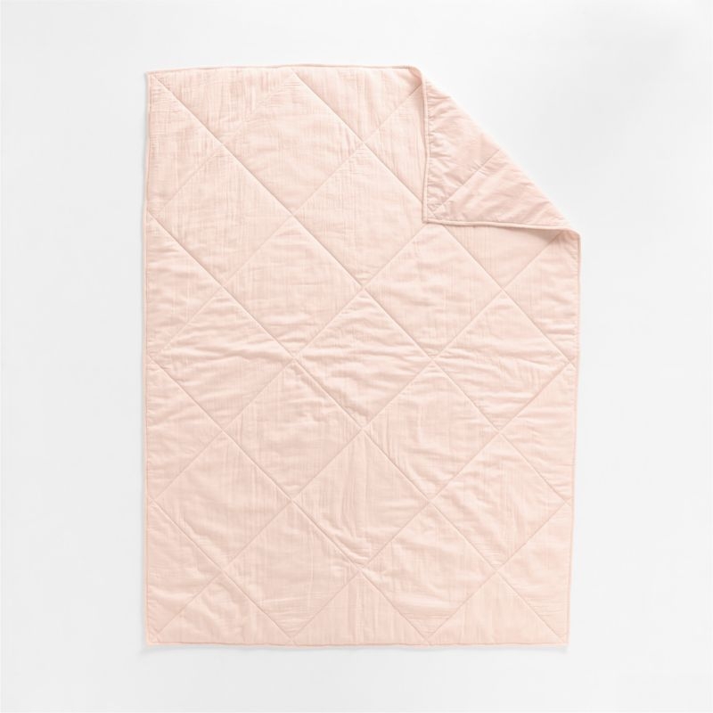 Supersoft Gauze Organic Cotton Pale Pink Twin XL Quilt - Image 3