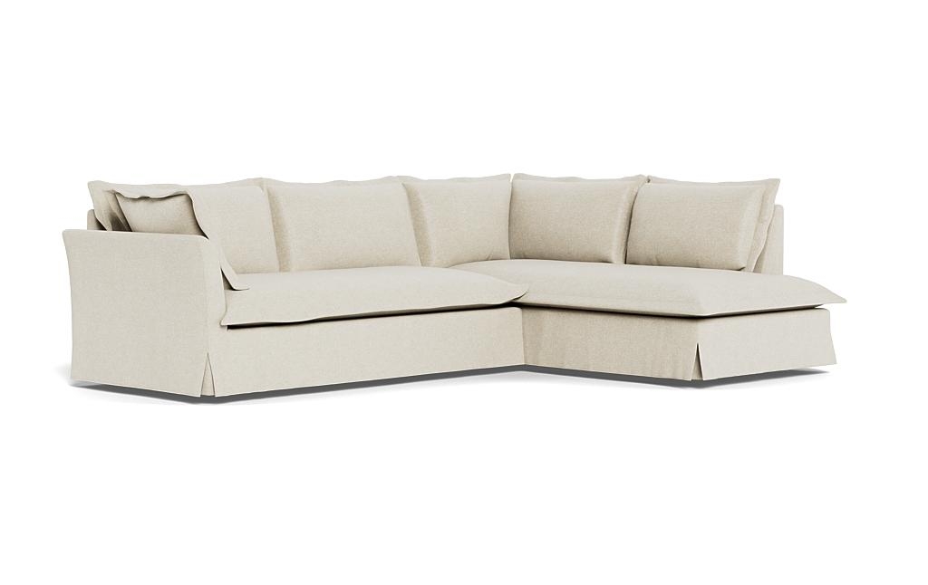 Skylar Slipcovered 3-Seat Right Bumper Sectional - Image 1