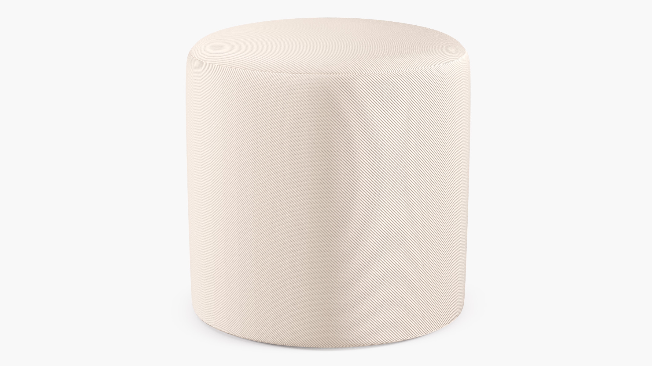Drum Ottoman, Natural Twill - Image 0