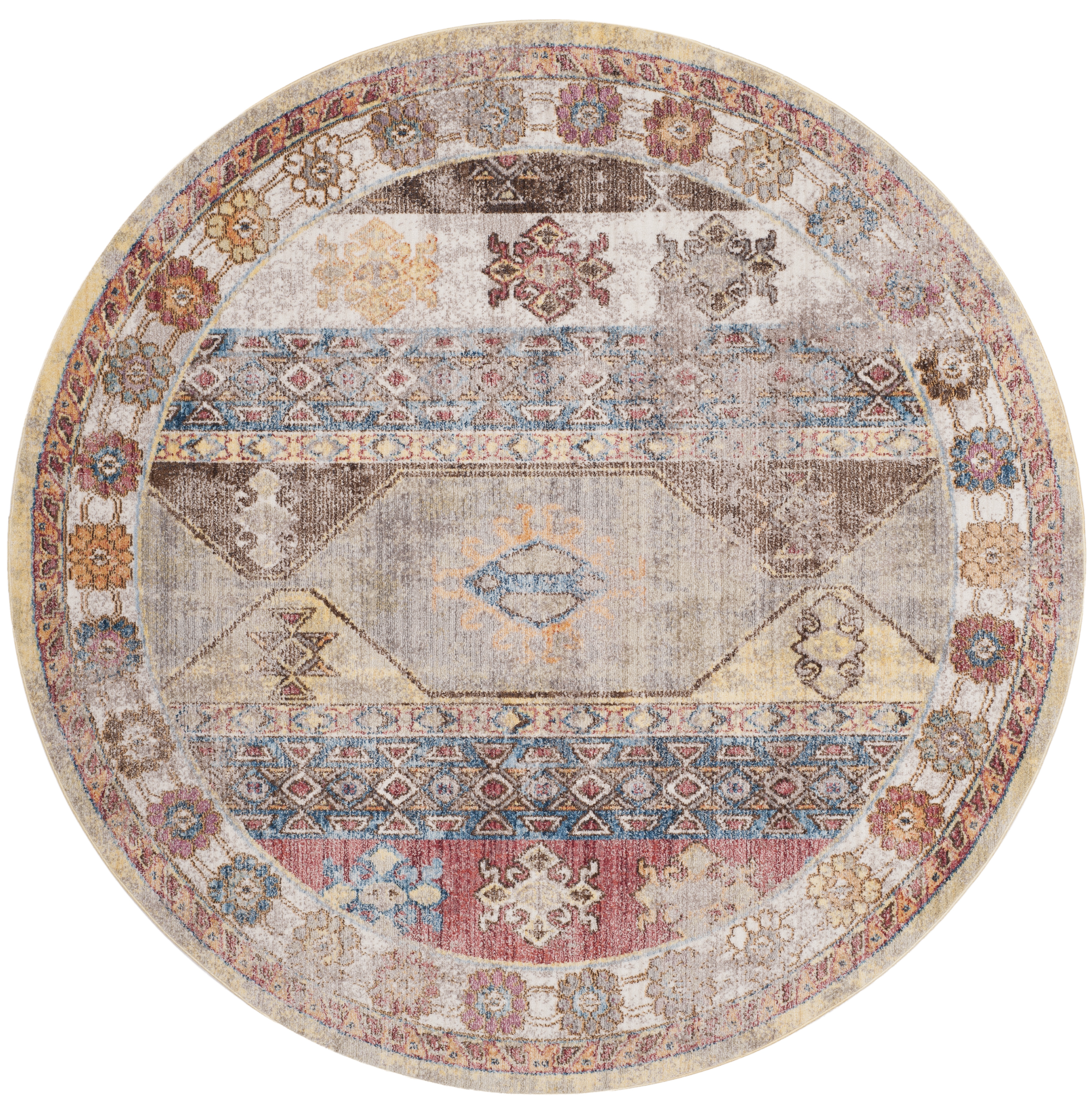 Arlo Home Woven Area Rug, BTL358M, Multi,  7' X 7' Round - Image 0