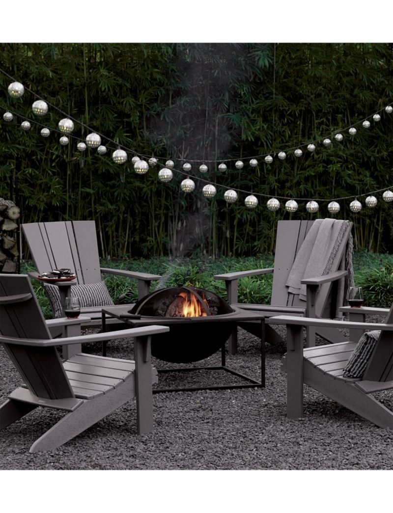 Vista II Slate Grey Outdoor Adirondack Chair by POLYWOOD® - Image 3