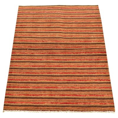 One-of-a-Kind Keansburg Hand-Knotted 1980s Ziegler Red/Brown 4'1" x 6'2" Wool Area Rug - Image 0