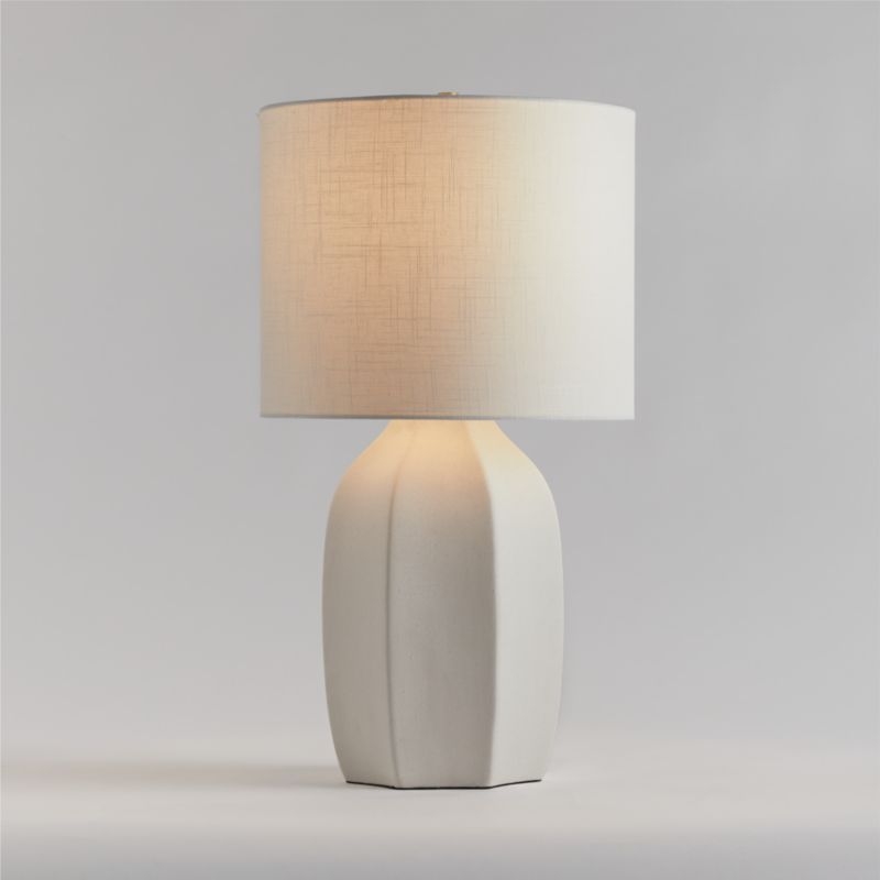 Amaryllis Small White Ceramic Table Lamp - Image 2