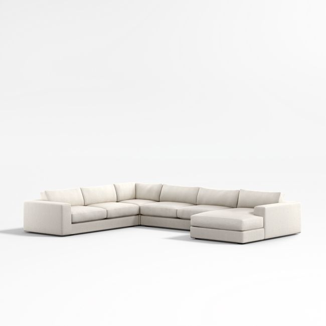 Oceanside Low 4-Piece Right-Arm Chaise Sectional Sofa - Image 0