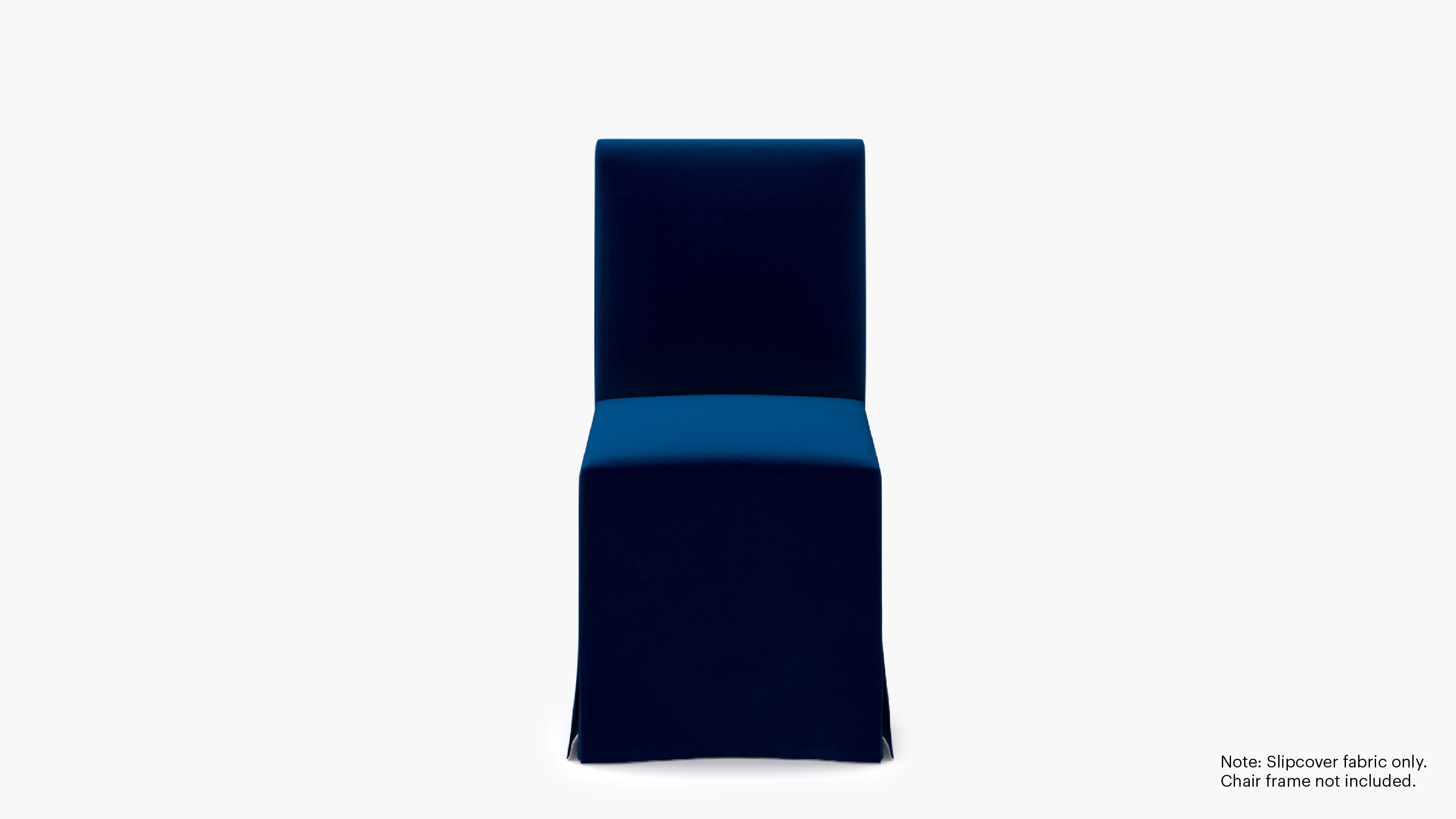 Slipcovered Signature Dining Chair - Cover Only, Cobalt Performance Plush Velvet - Image 0