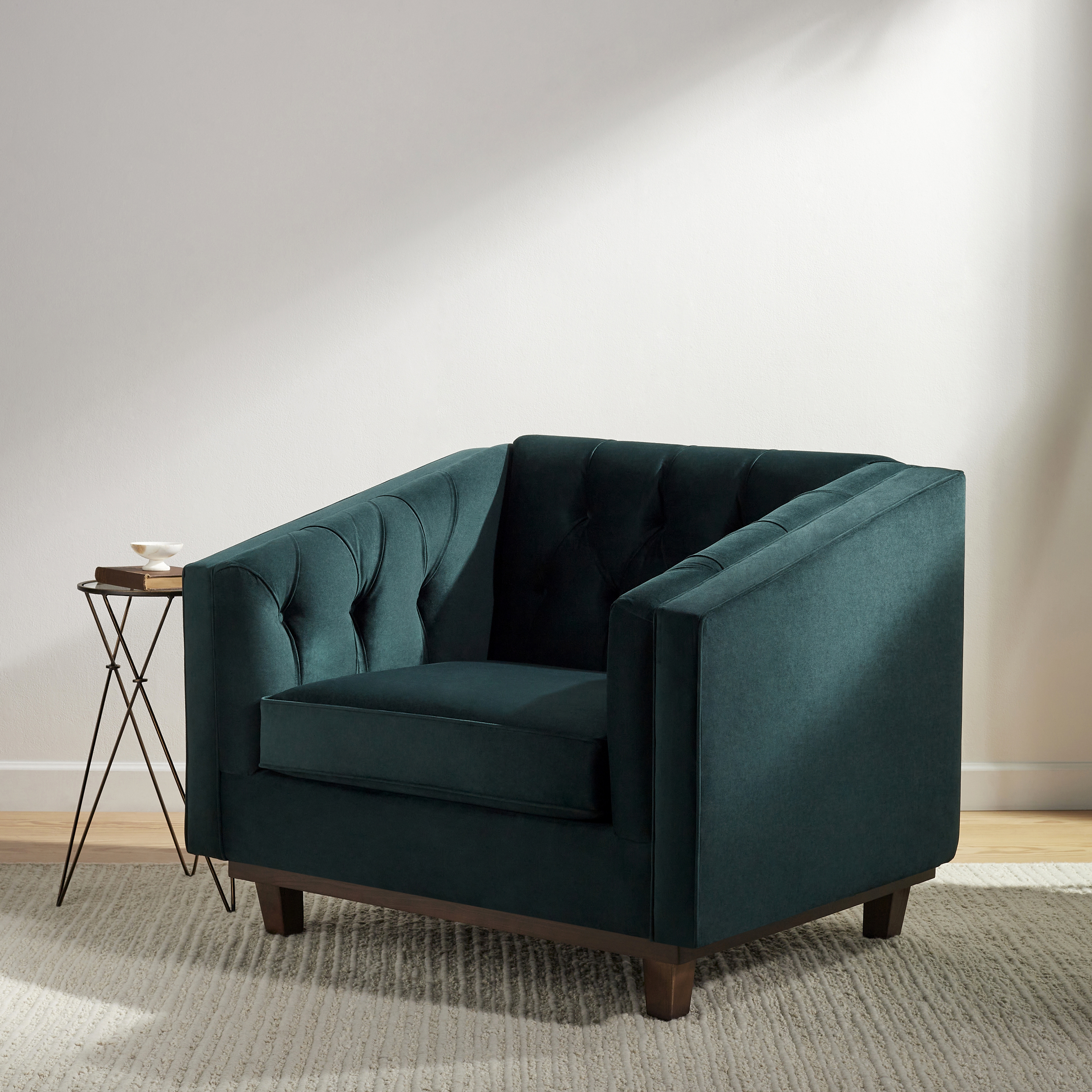 Cheviot Polyester 31"H x 45"W x 37"D Accent Chair - Image 1