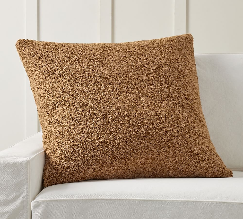 Cozy Teddy Faux Fur Pillow Cover, 30 x 30", Tobacco - Image 0