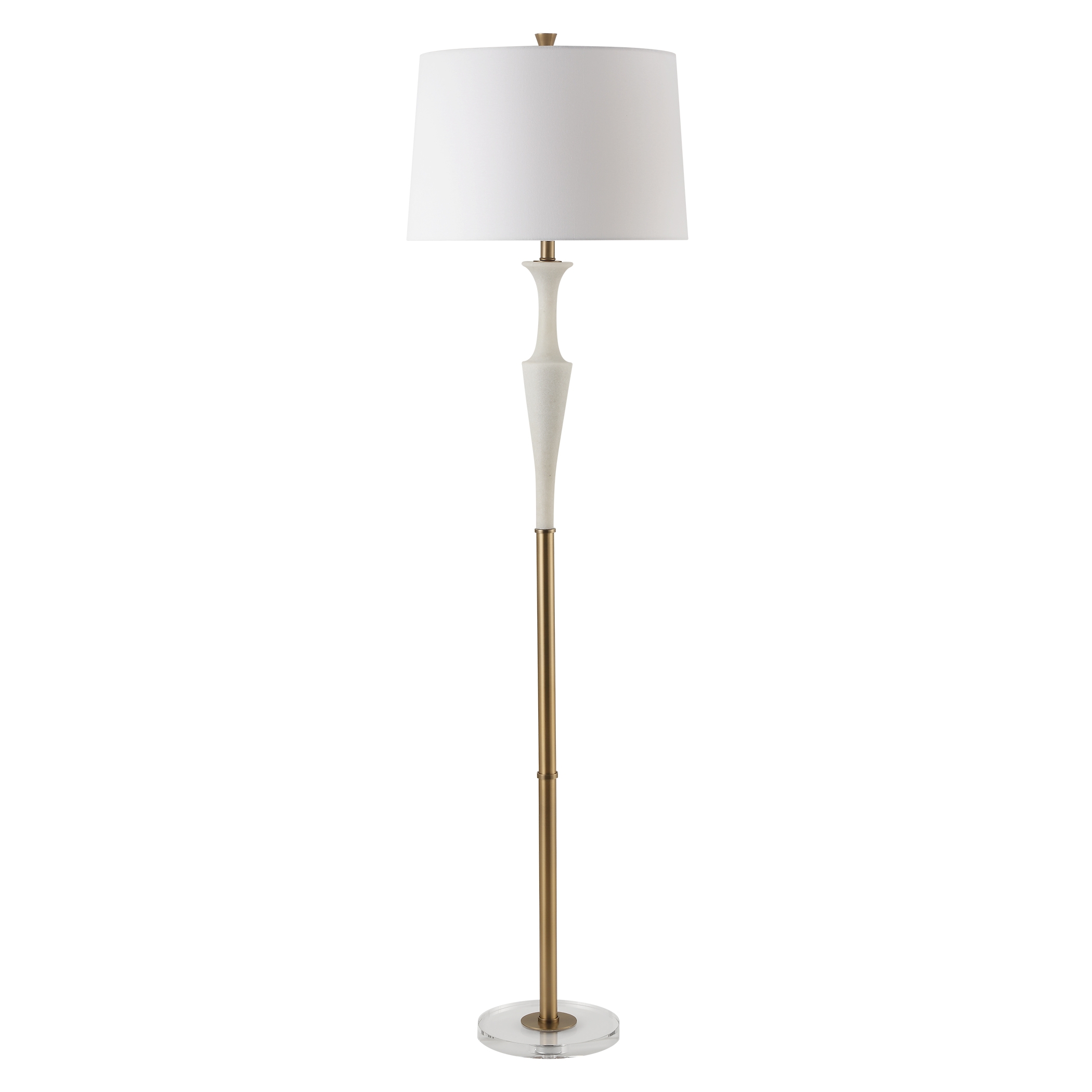Colette White Stone Floor Lamp - Image 3