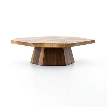 Natural Wood Coffee Table, Wood, Ashen Walnut - Image 1