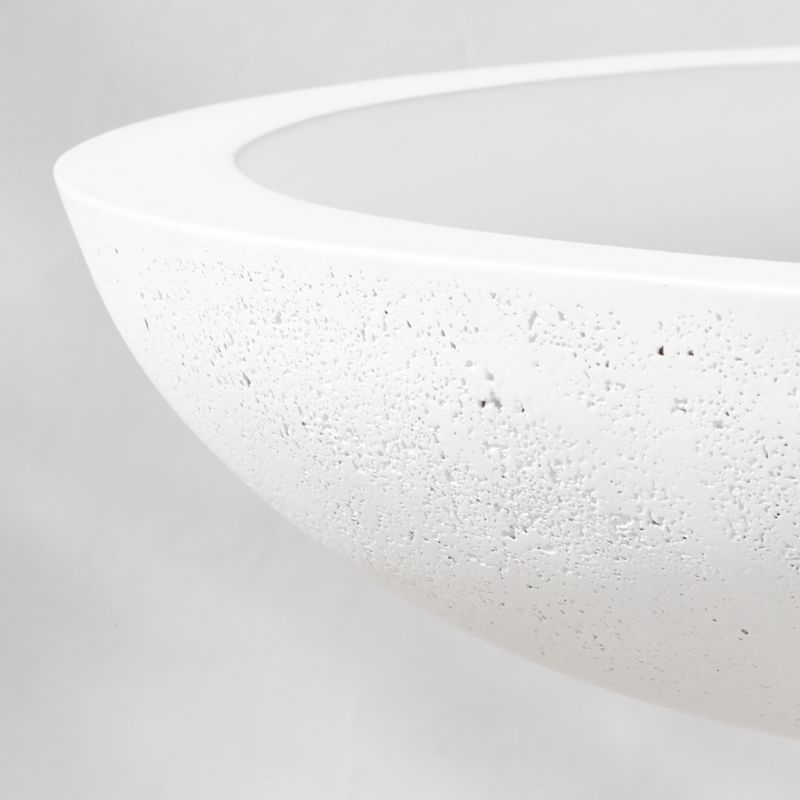 Flatform White Cement Birdbath - Image 1