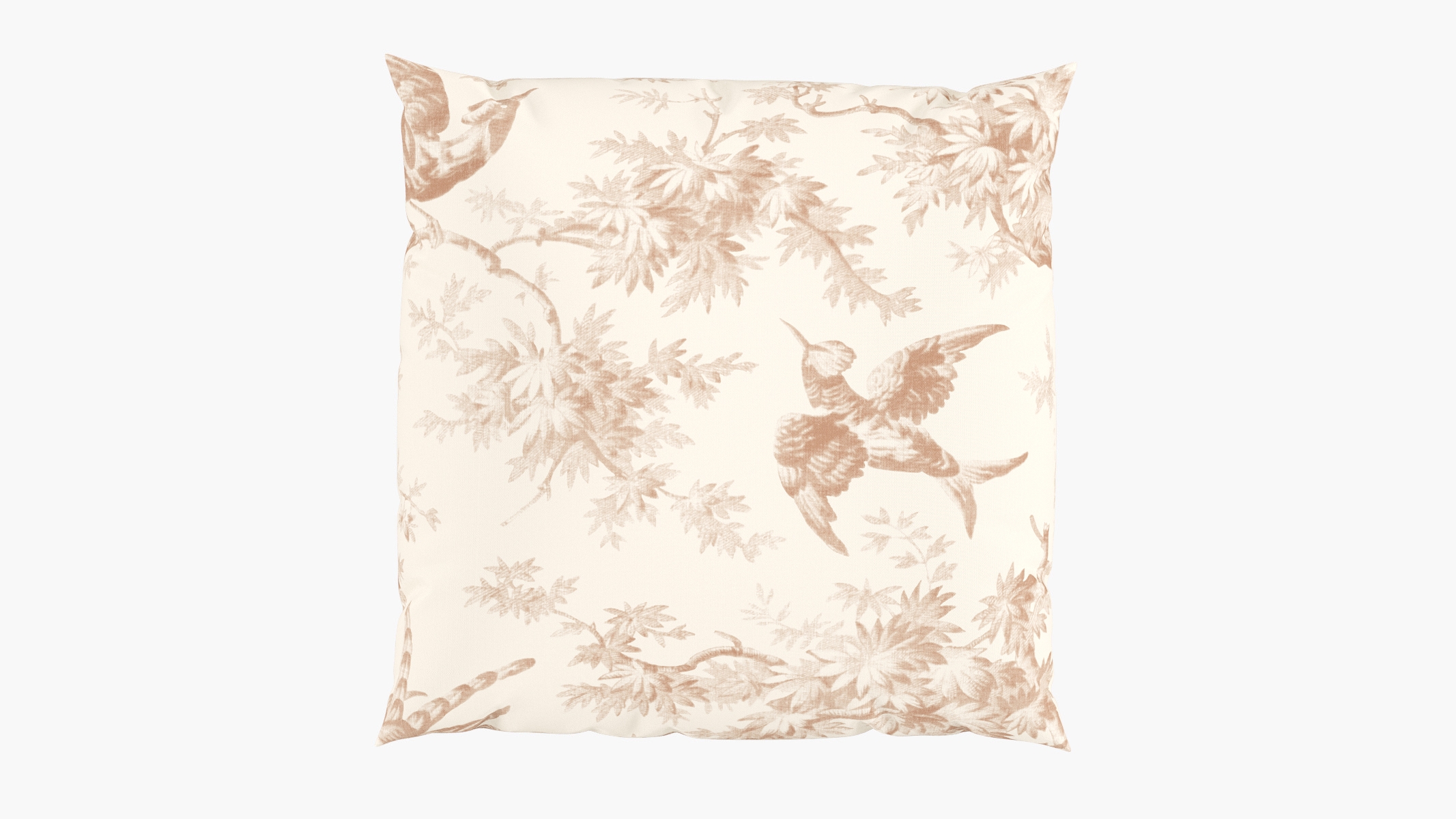 Throw Pillow 18", Terracotta Swallows, 18" x 18" - Image 0