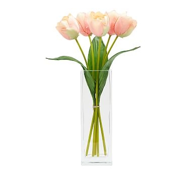 Faux Early Bloom Tulip Bouquet, Coral - Image 0