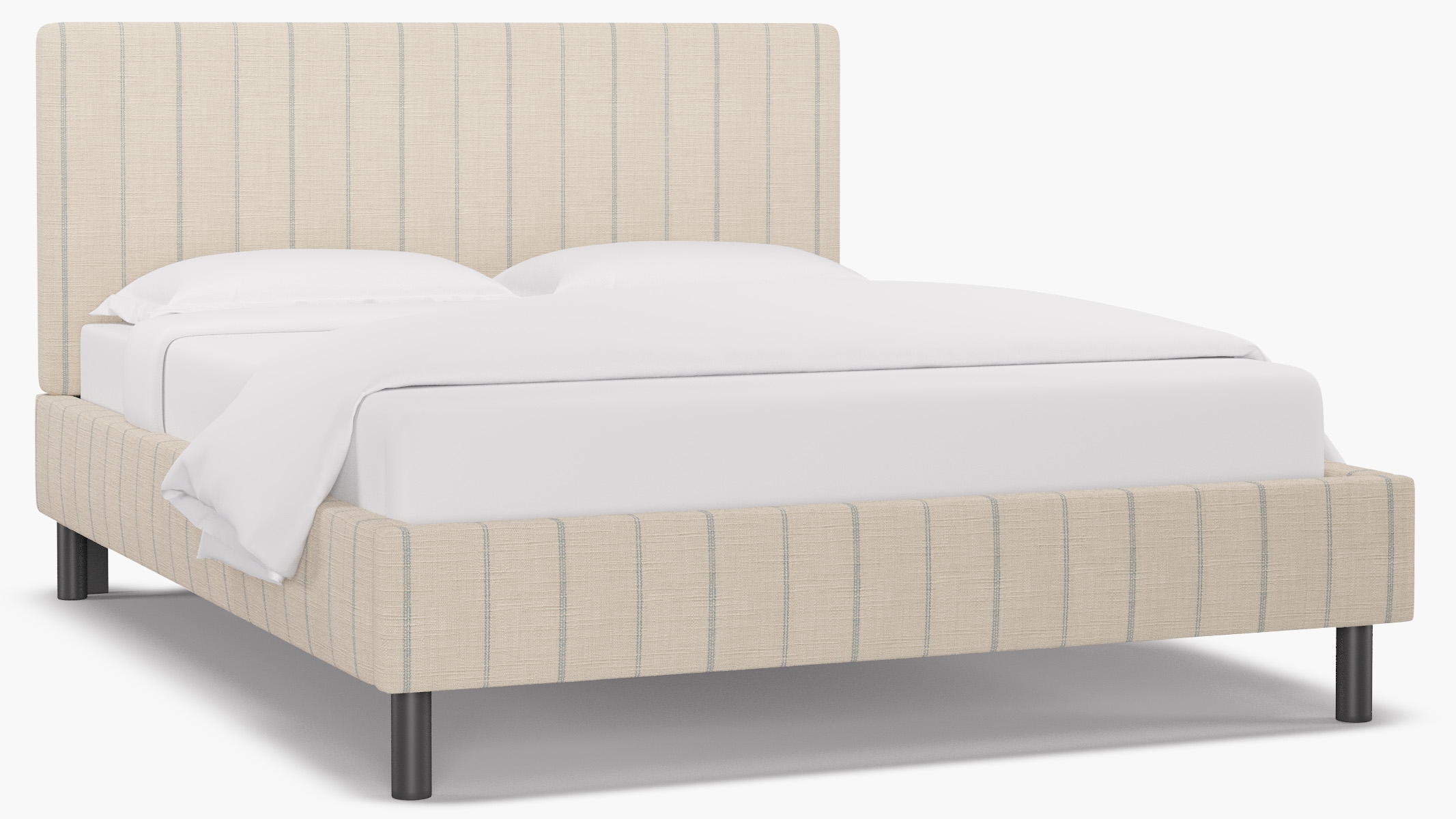 Tailored Platform Bed, Sky Fritz, Queen - Image 1