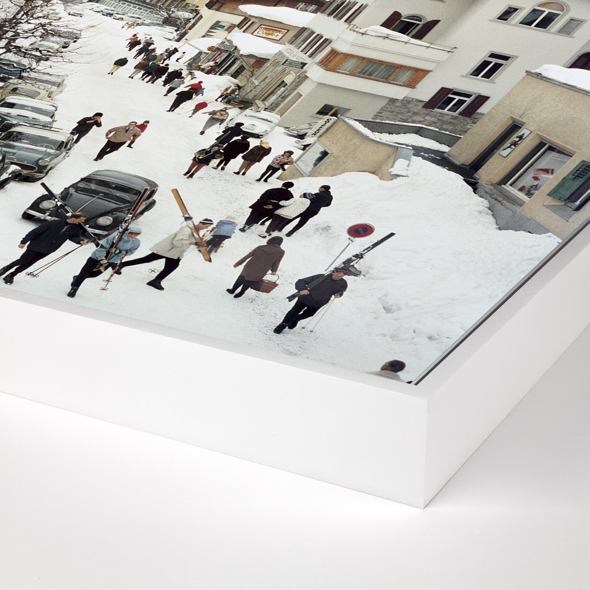 Klosters by Slim Aarons - White Maple Floater - Image 3