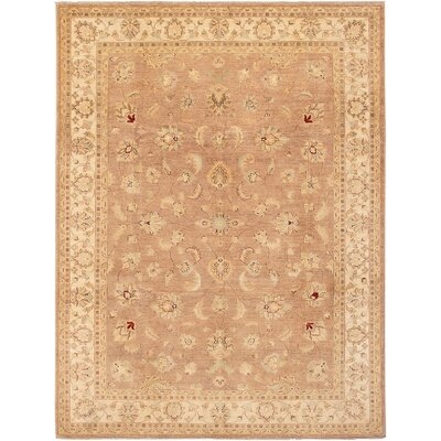 One-of-a-Kind Hyden Hand-Knotted 2010s Chobi Beige 9' x 12' Wool Area Rug - Image 0