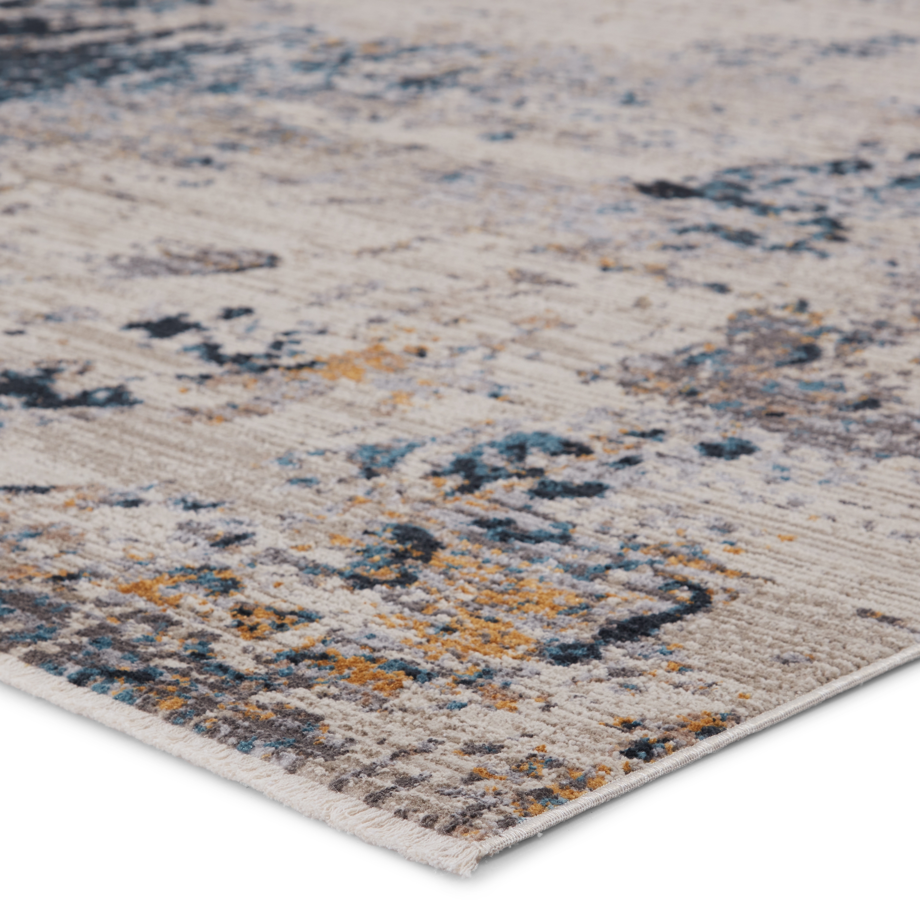 Vibe by Terrior Abstract Blue/ Gold Area Rug (8'10"X12'7") - Image 1