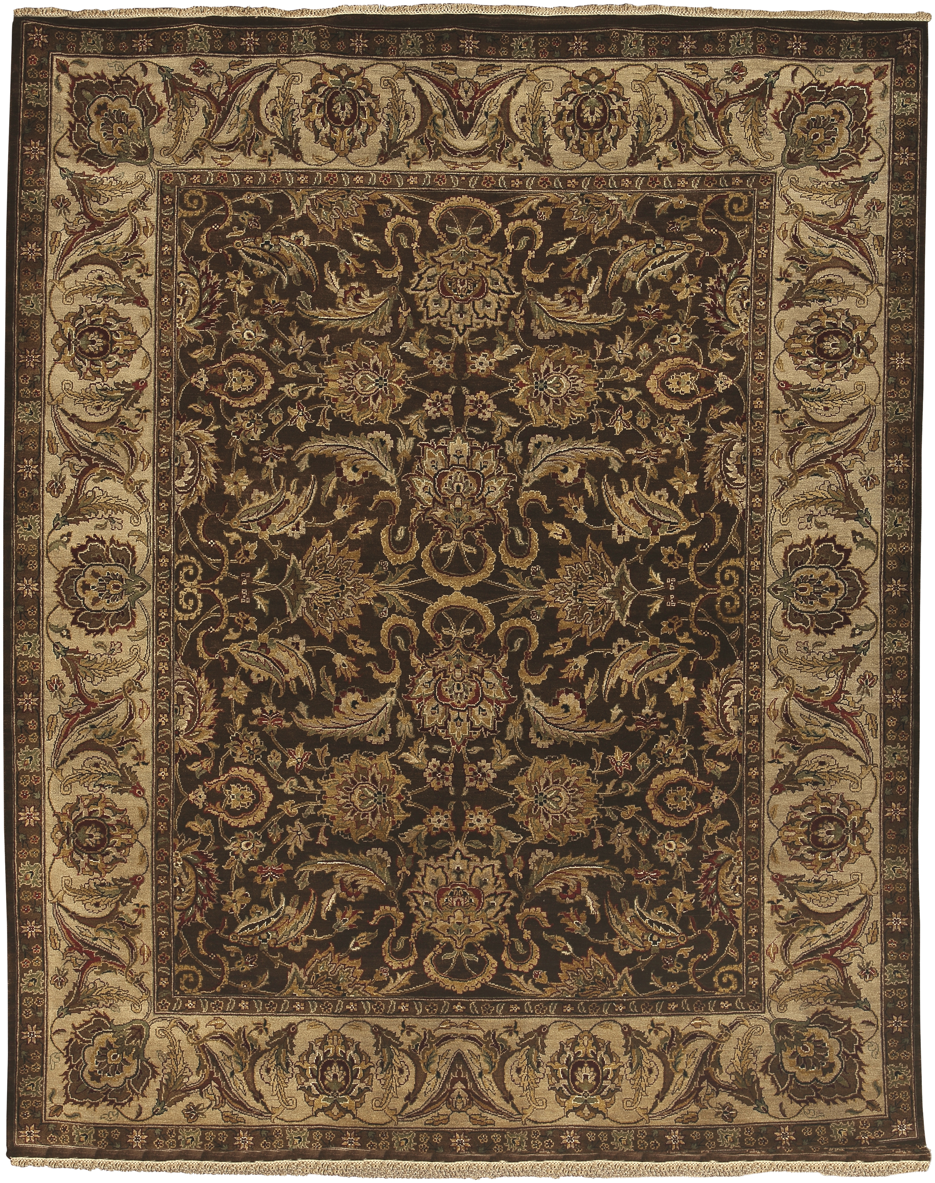Dinar Brown Indoor 6' x 9' Handmade Rug - Image 0