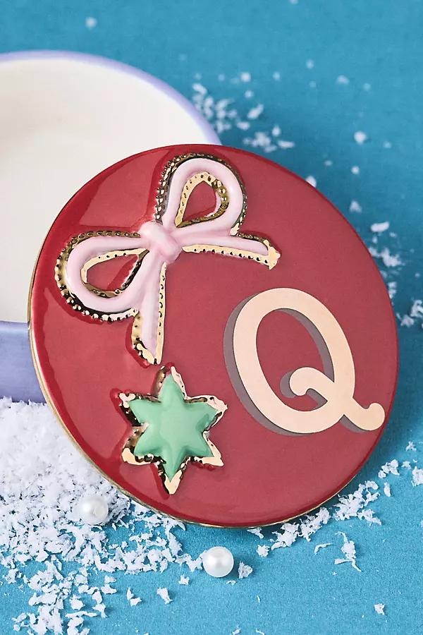 Handpainted Stoneware Monogram Trinket Box - Image 0