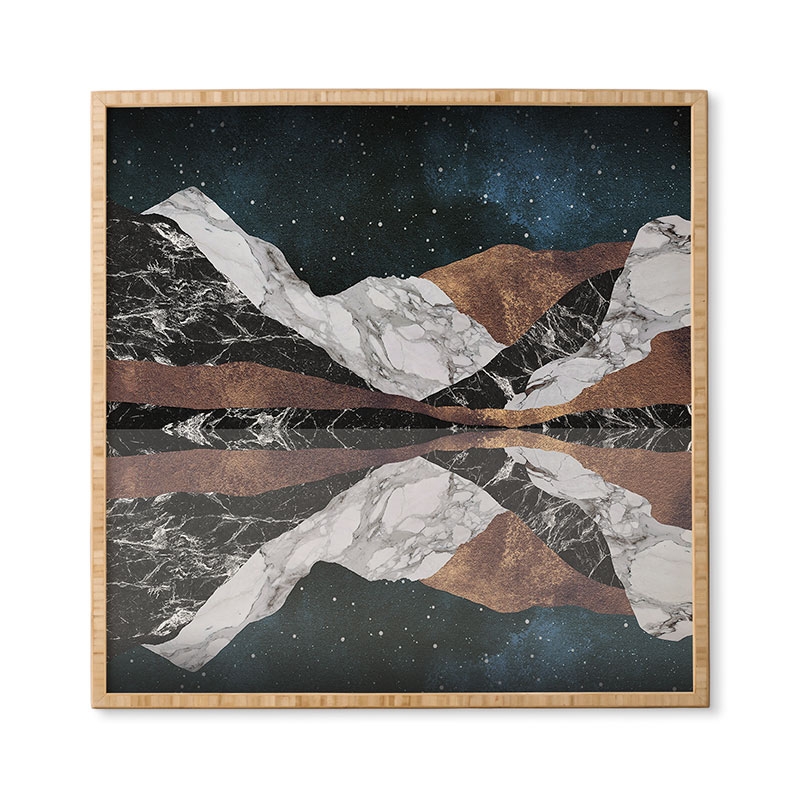 Landscape Mountains by Orara Studio - Framed Wall Art Bamboo 12" x 12" - Image 4