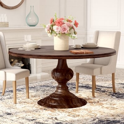 Champlain Mango Solid Wood Pedestal  Dining Table - Image 0