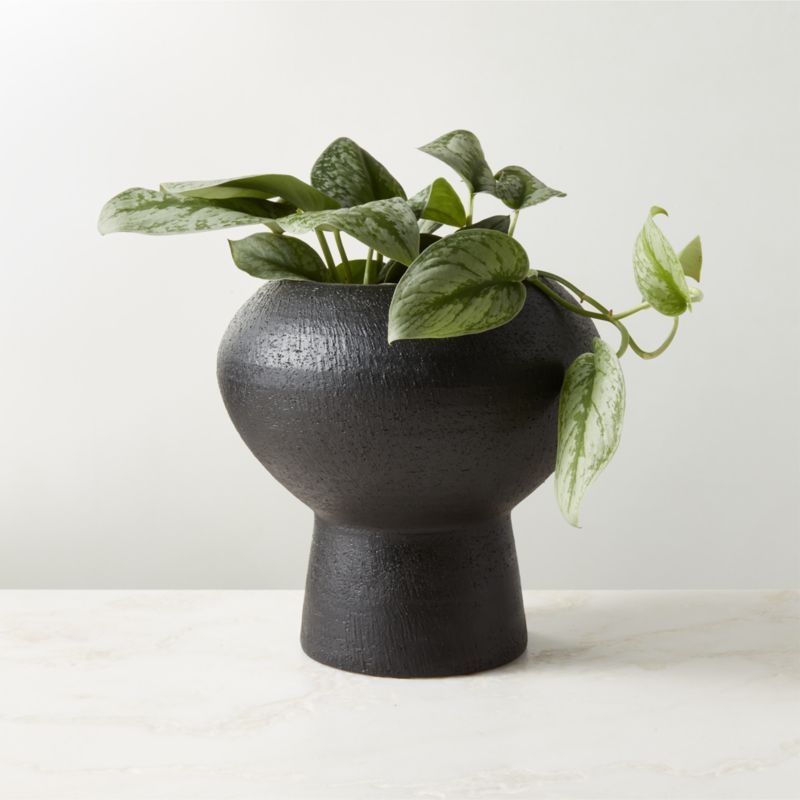 Imre Black Ceramic Vase - Image 2