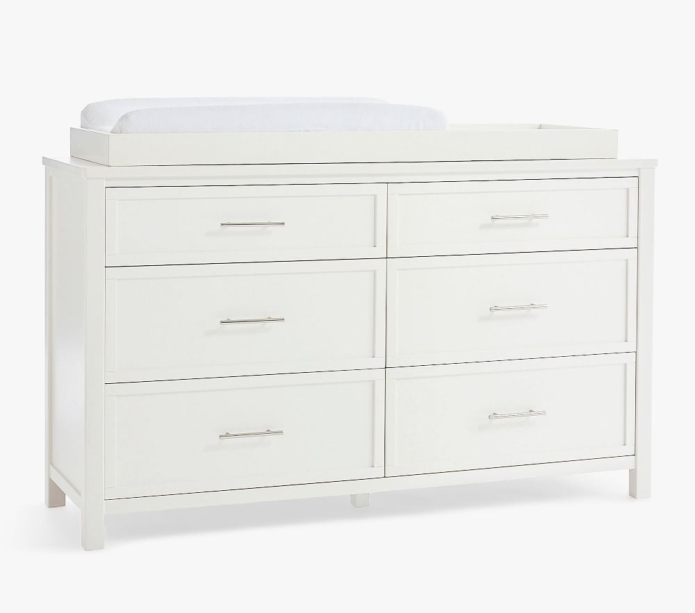 Camden Extra-Wide Nursery Dresser &amp; Topper, Simply White, In-Home Delivery - Image 0