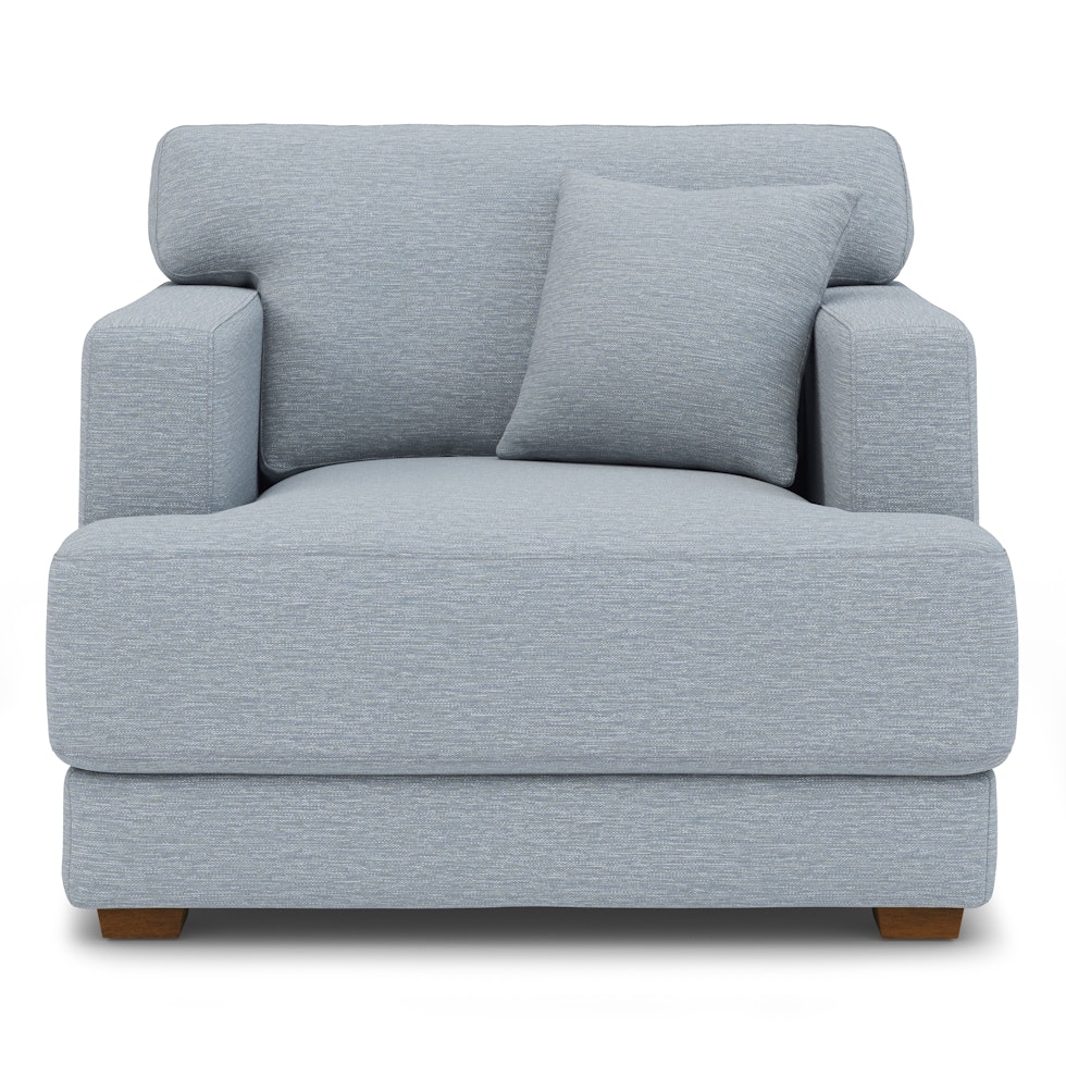 Dawn 40" Lounge Chair - Silver Light Blue - Image 2