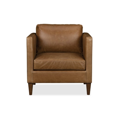 Clifford Genuine Leather Custom Armchair - Image 0