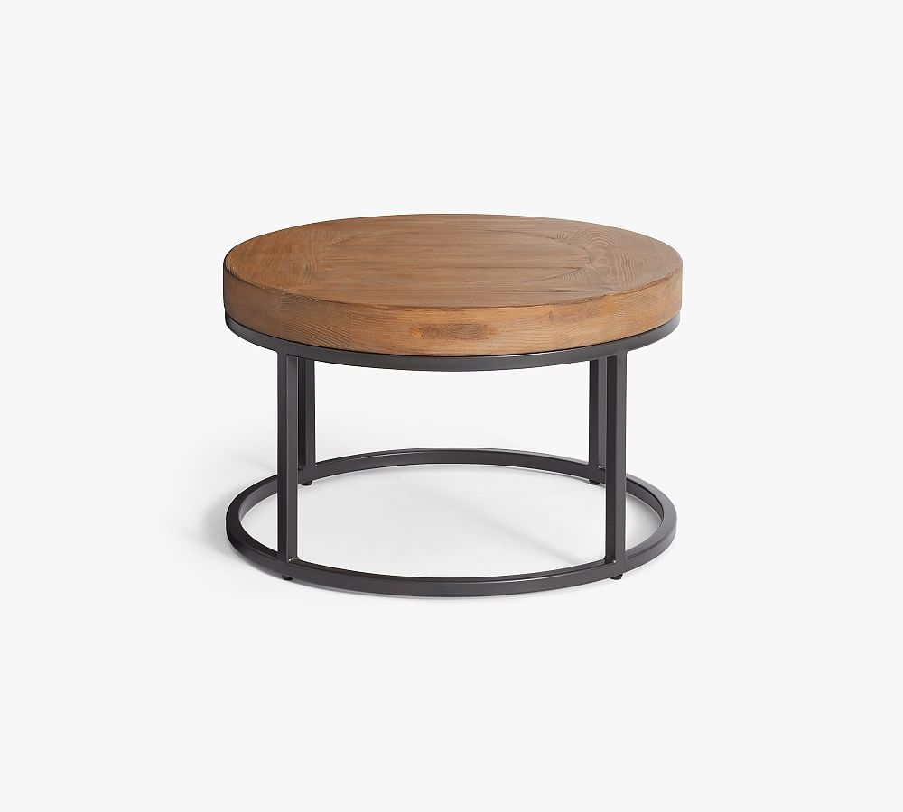 Malcolm Round Nesting Coffee Table, Glazed Pine, 25"L - Image 0