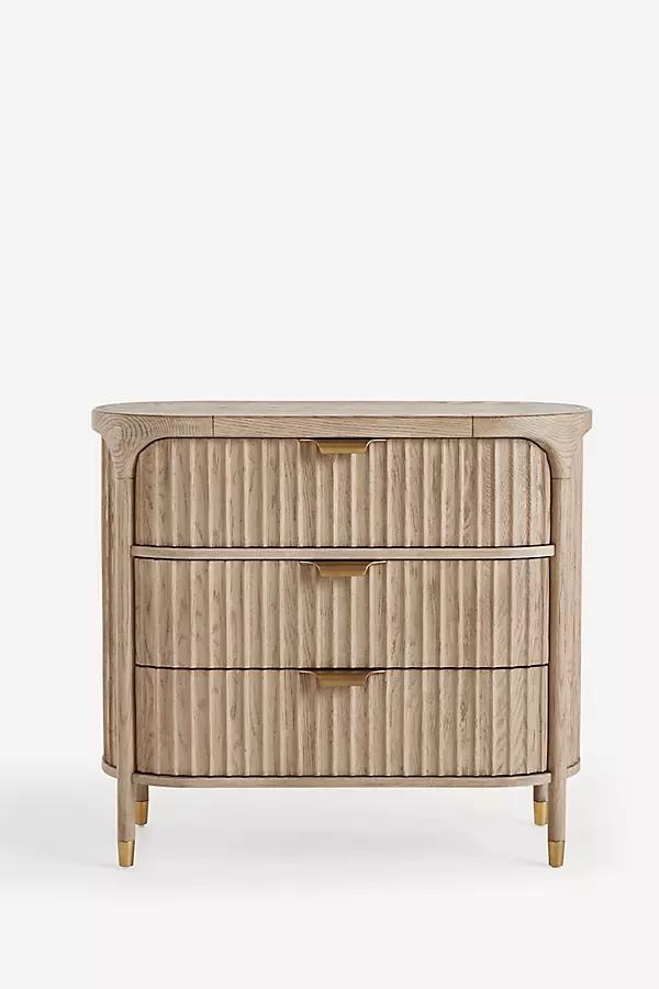The Isla Fluted-Wood Three-Drawer Dresser - Image 0