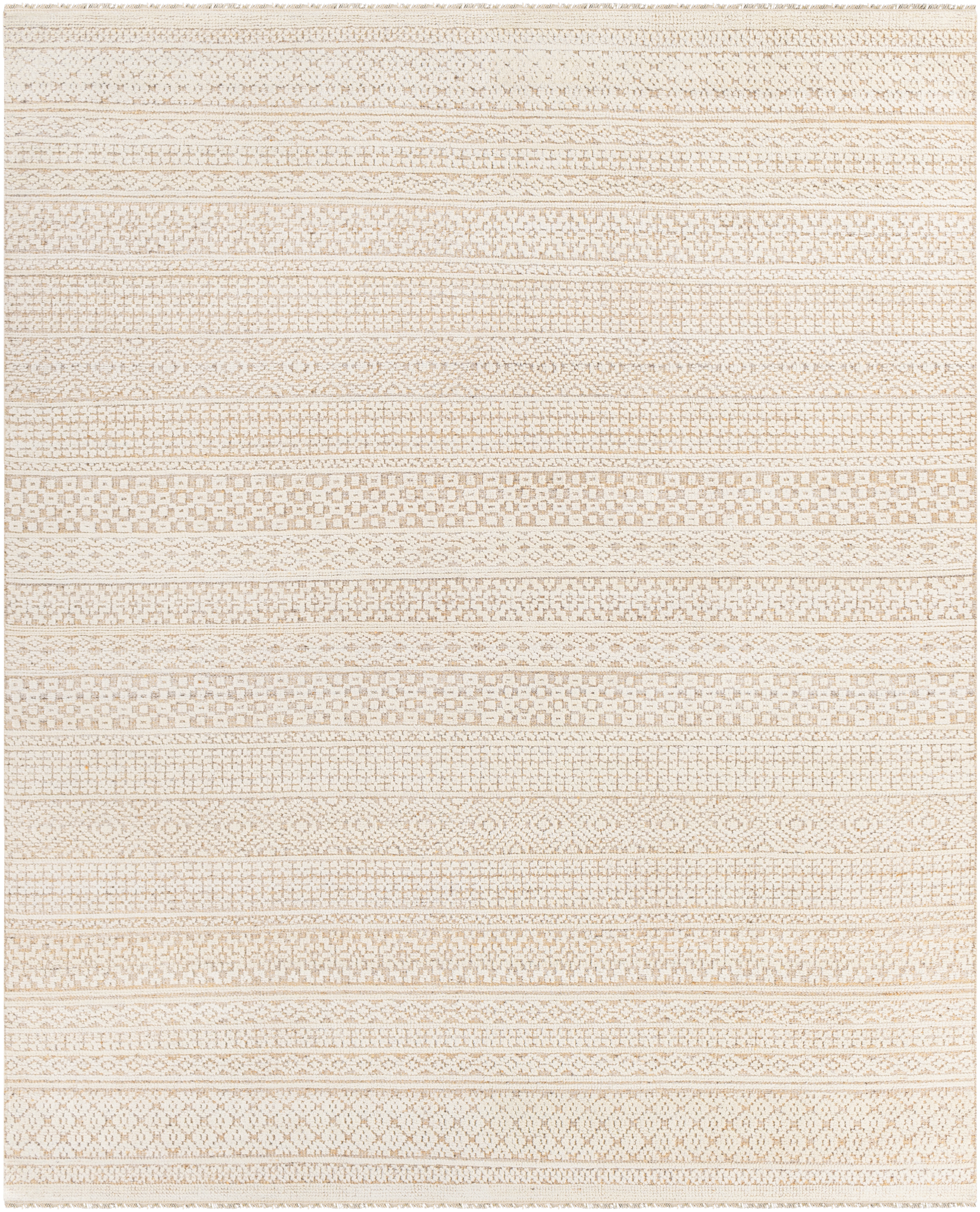 Nobility Beige Indoor 8' x 10' Handmade Rug - Image 0