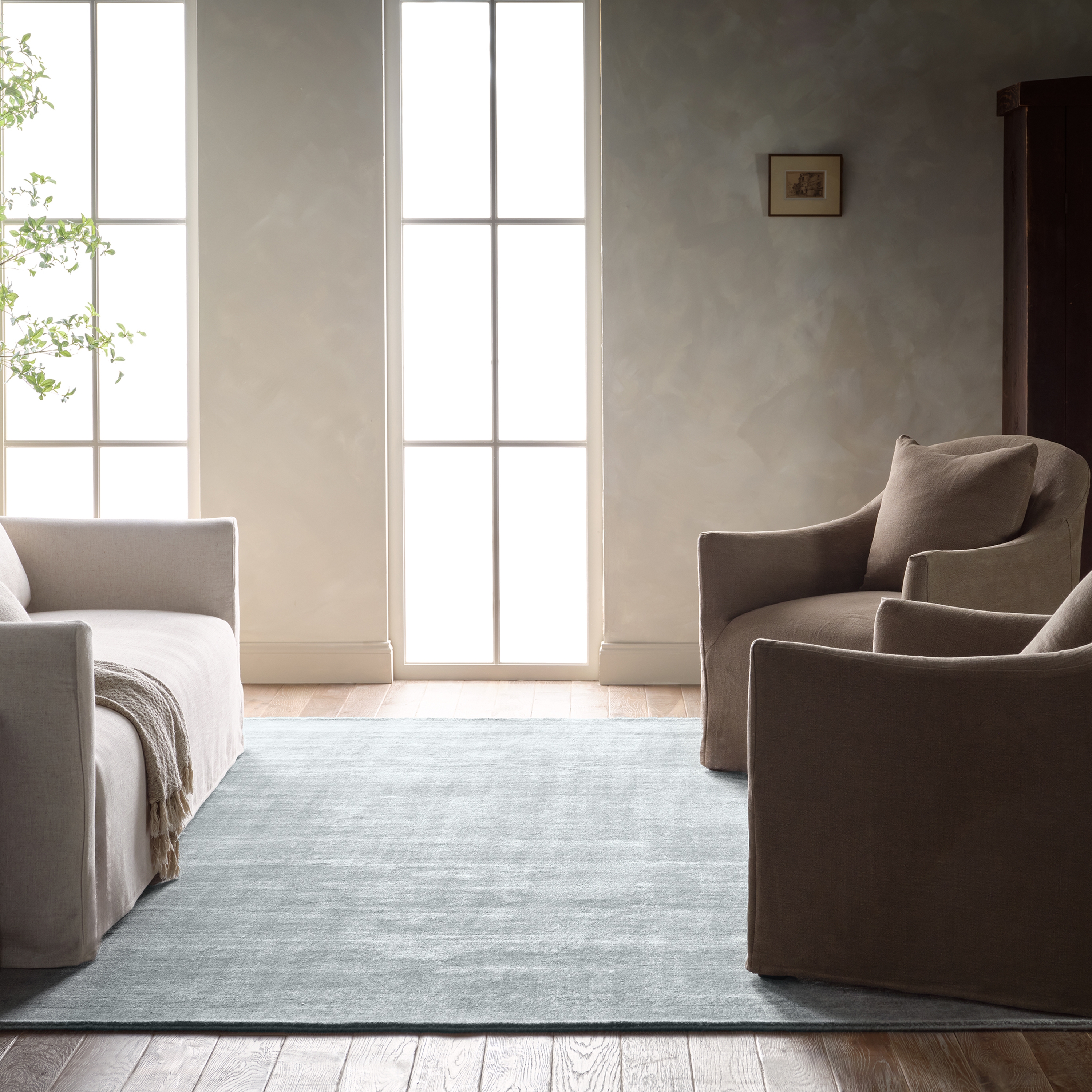 Arcus FTR08 Handmade Solid Blue Area Rug (9'6"x13'6") - Image 5