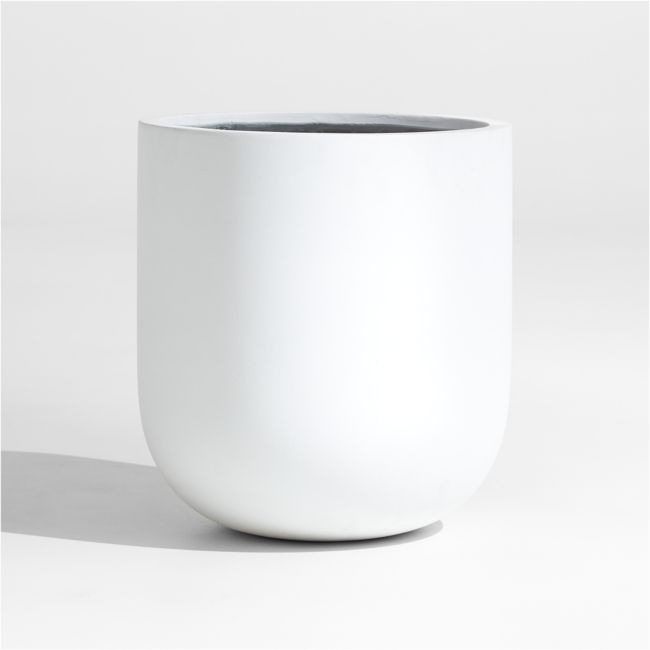 Junio Medium White Planter 17.5" - Image 0