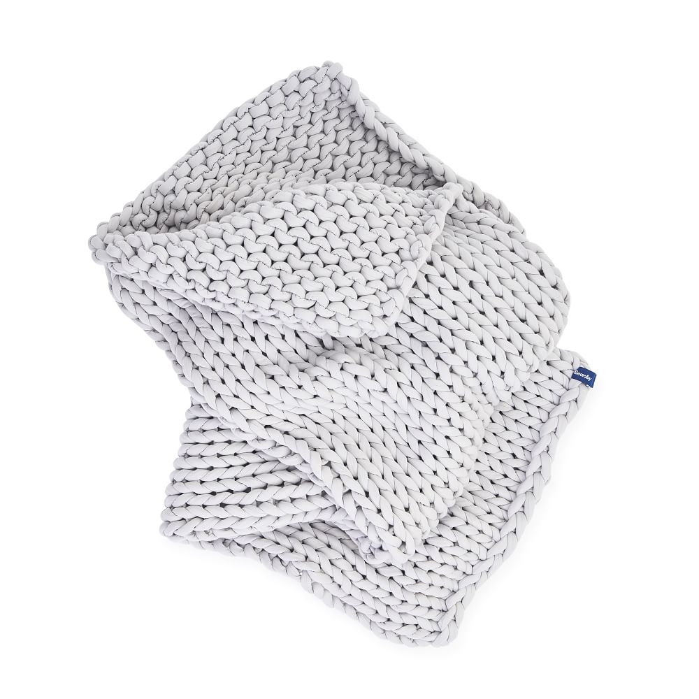 Bearaby Cotton Napper Weighted Blanket, 8LB, Moonstone Gray - Image 0