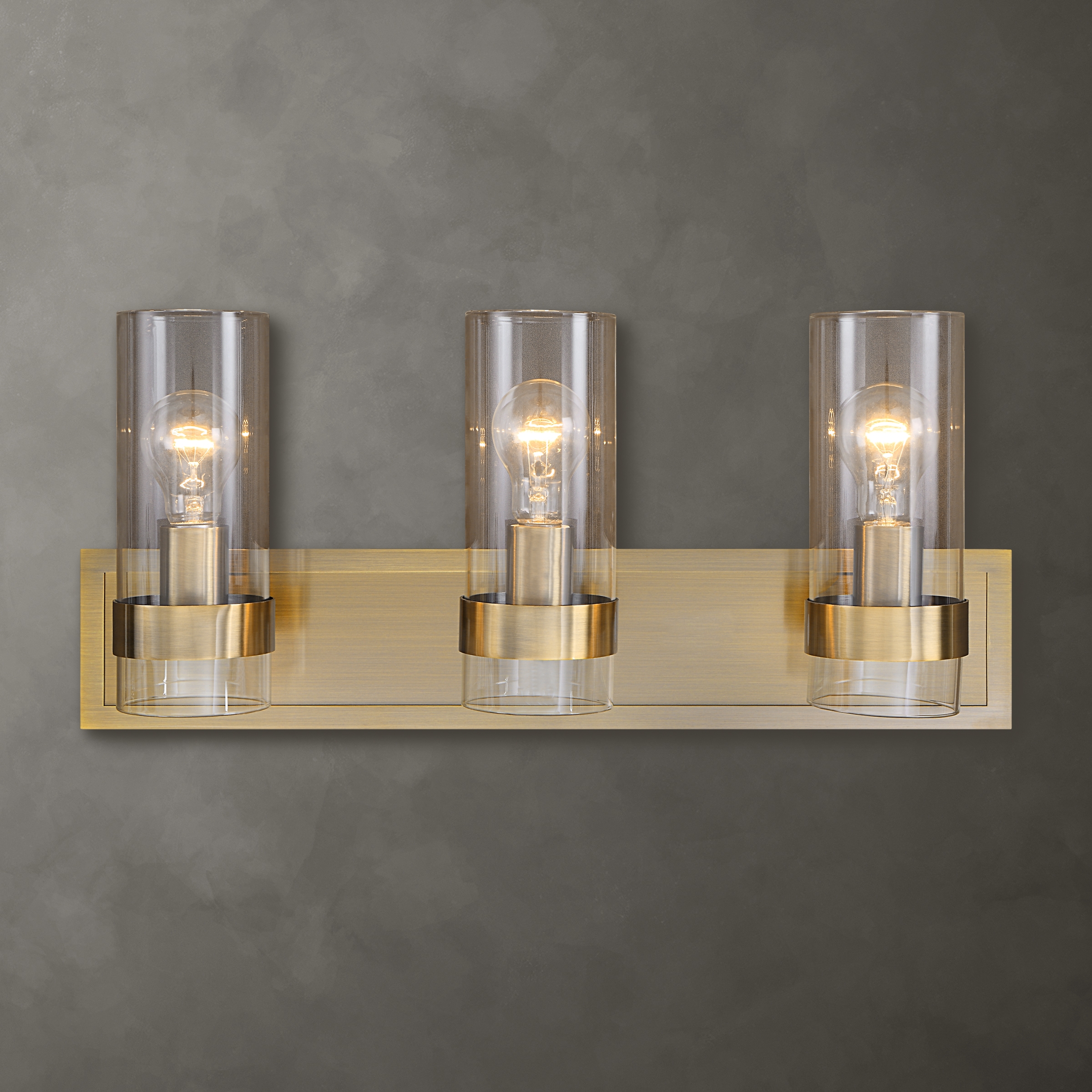 Cardiff Antique Brass 3 Light Vanity - Image 0