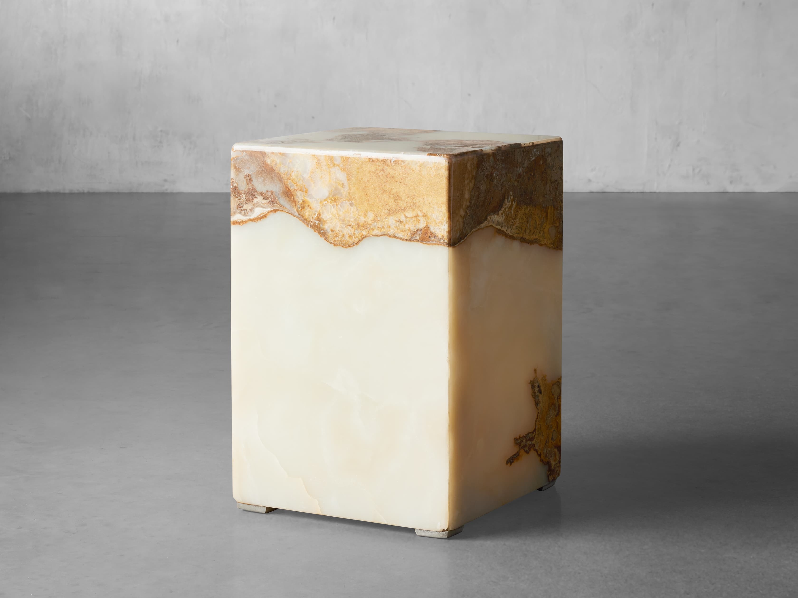 Rust Onyx Stool in Stone Brown - Image 0