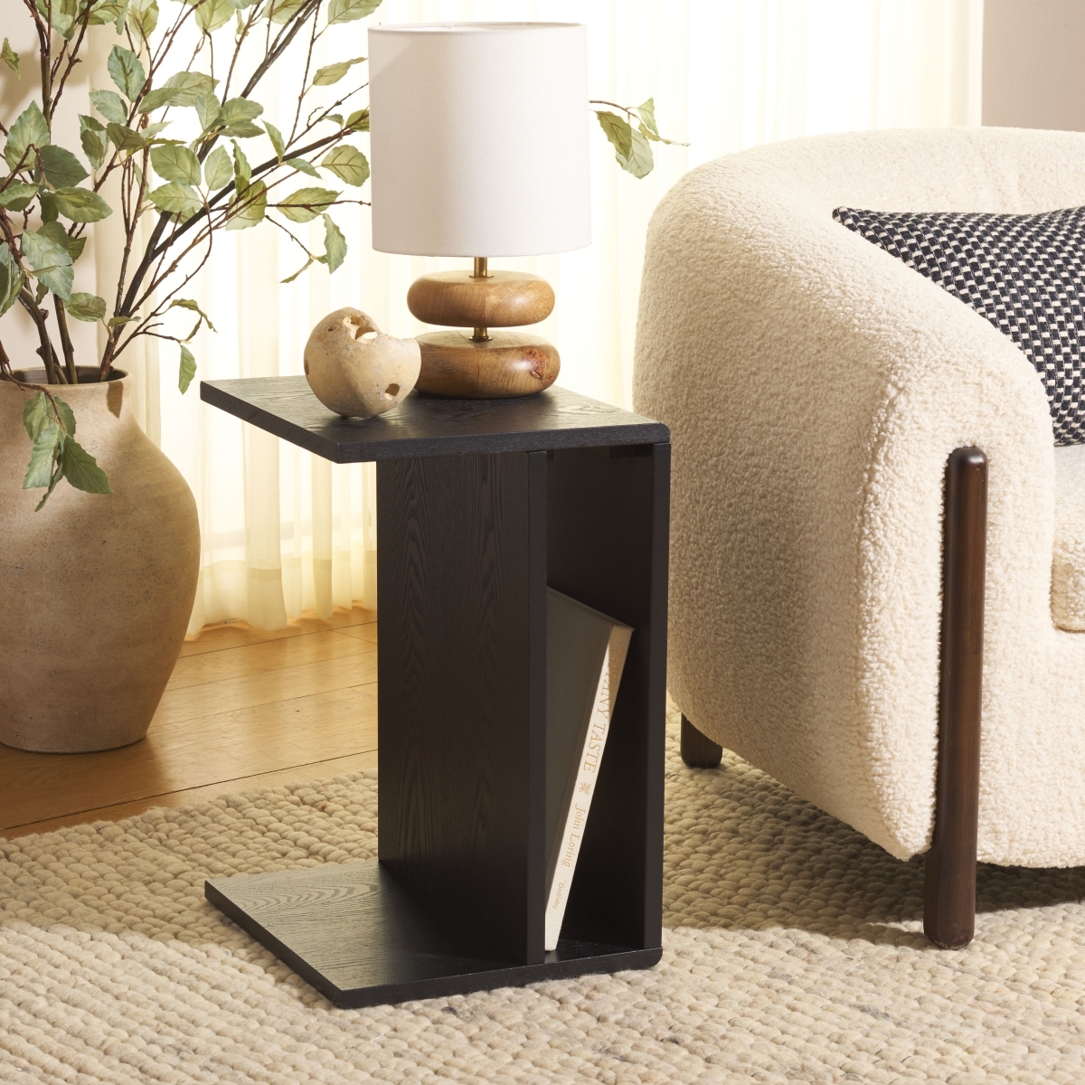 Aeon End Table - Black - Safavieh - Image 1