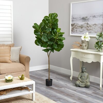 Artificial Fiddle Leaf Fig Tree in Planter - Image 0