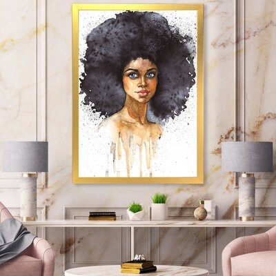 FDP35696_Portrait Of African American Woman X - Modern Canvas Wall Art Print - Image 0