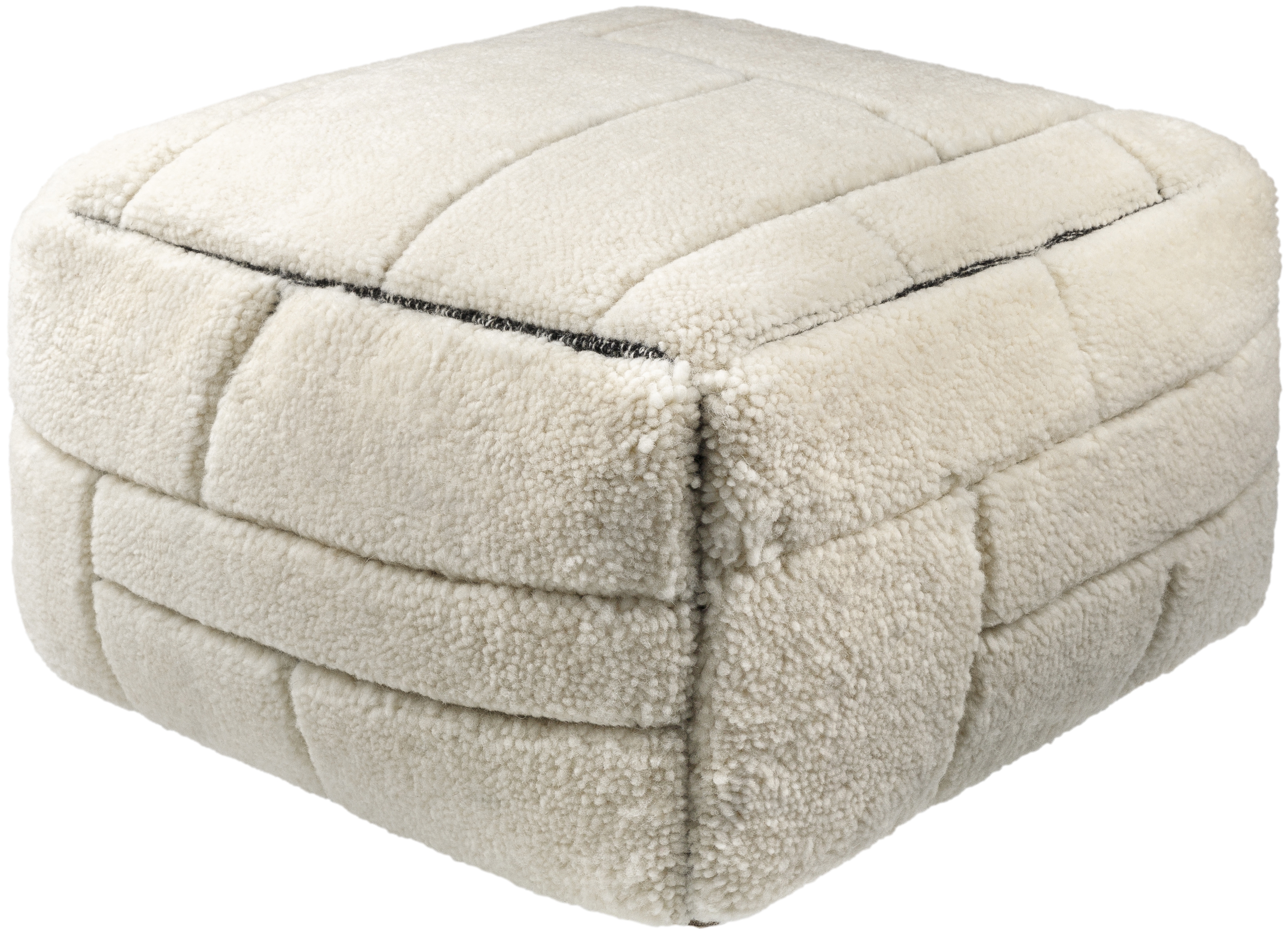 Jakob Hand Knotted Pouf - Image 0