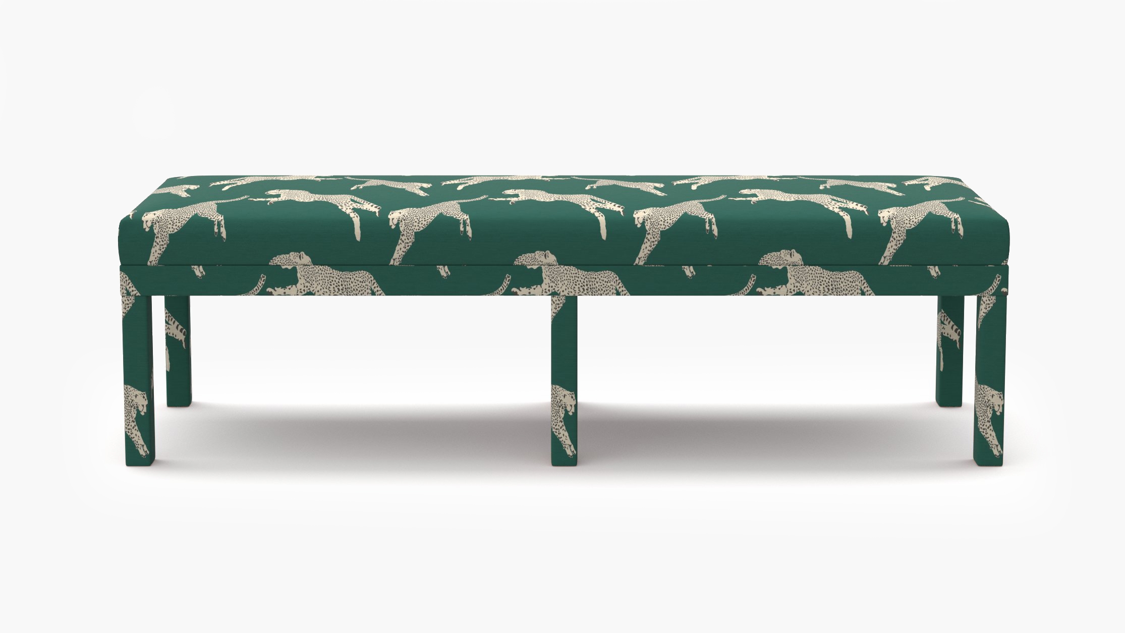 Parsons Bench, Polo Green Cheetah - Image 0