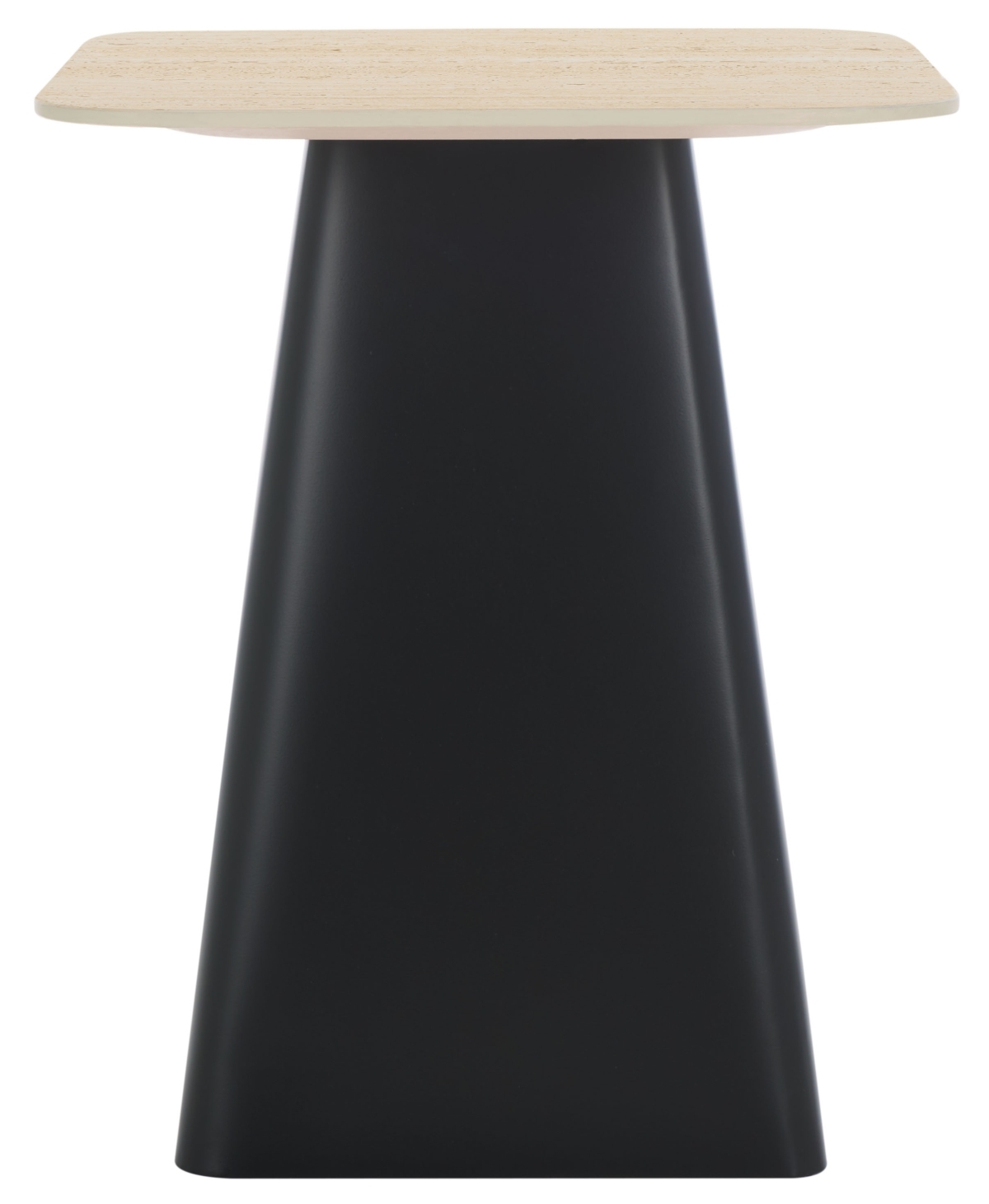 Fedo Tall Porcelain Side Table - Beige/Black - Image 0