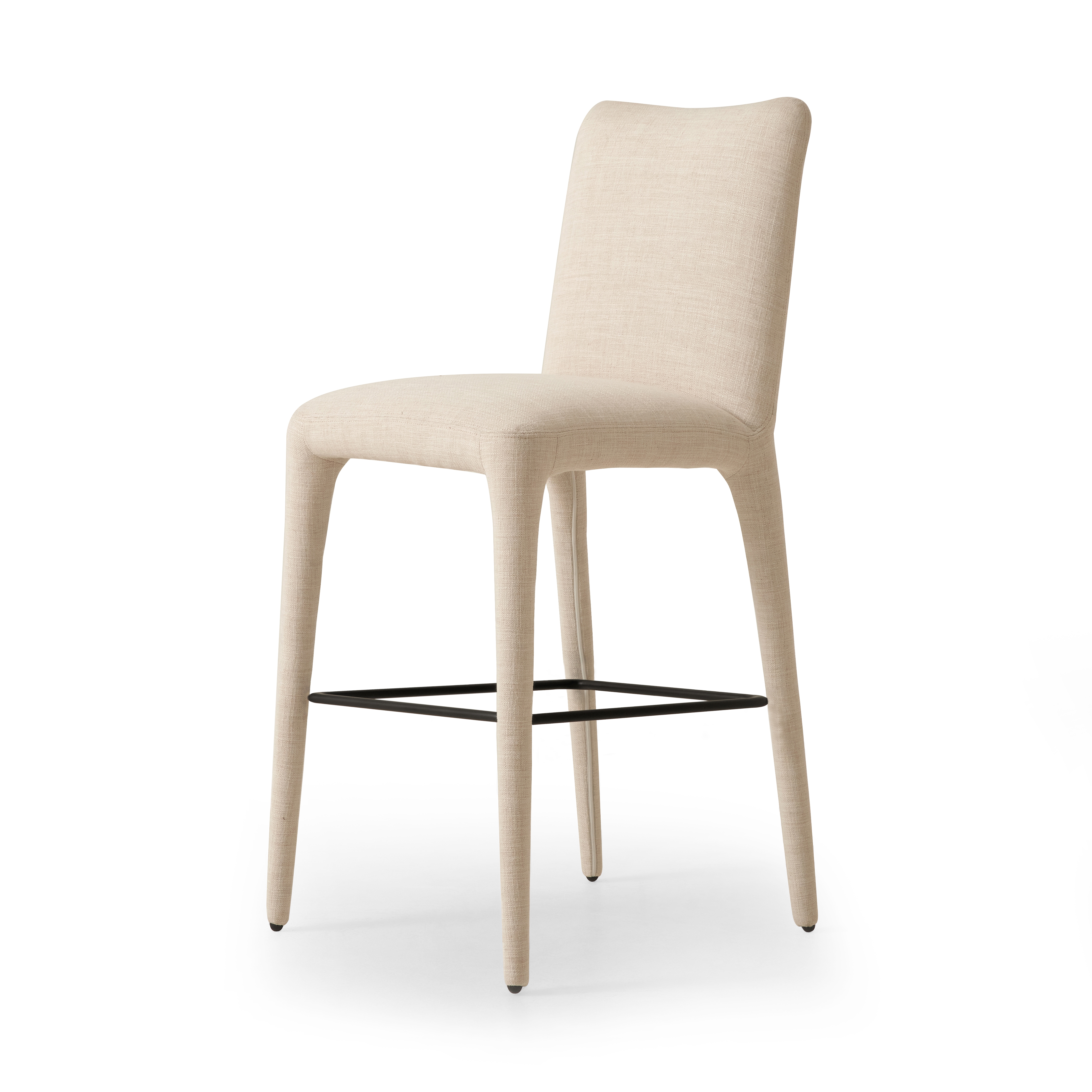 Monza Stool - Mixt Linen Natural - Image 0