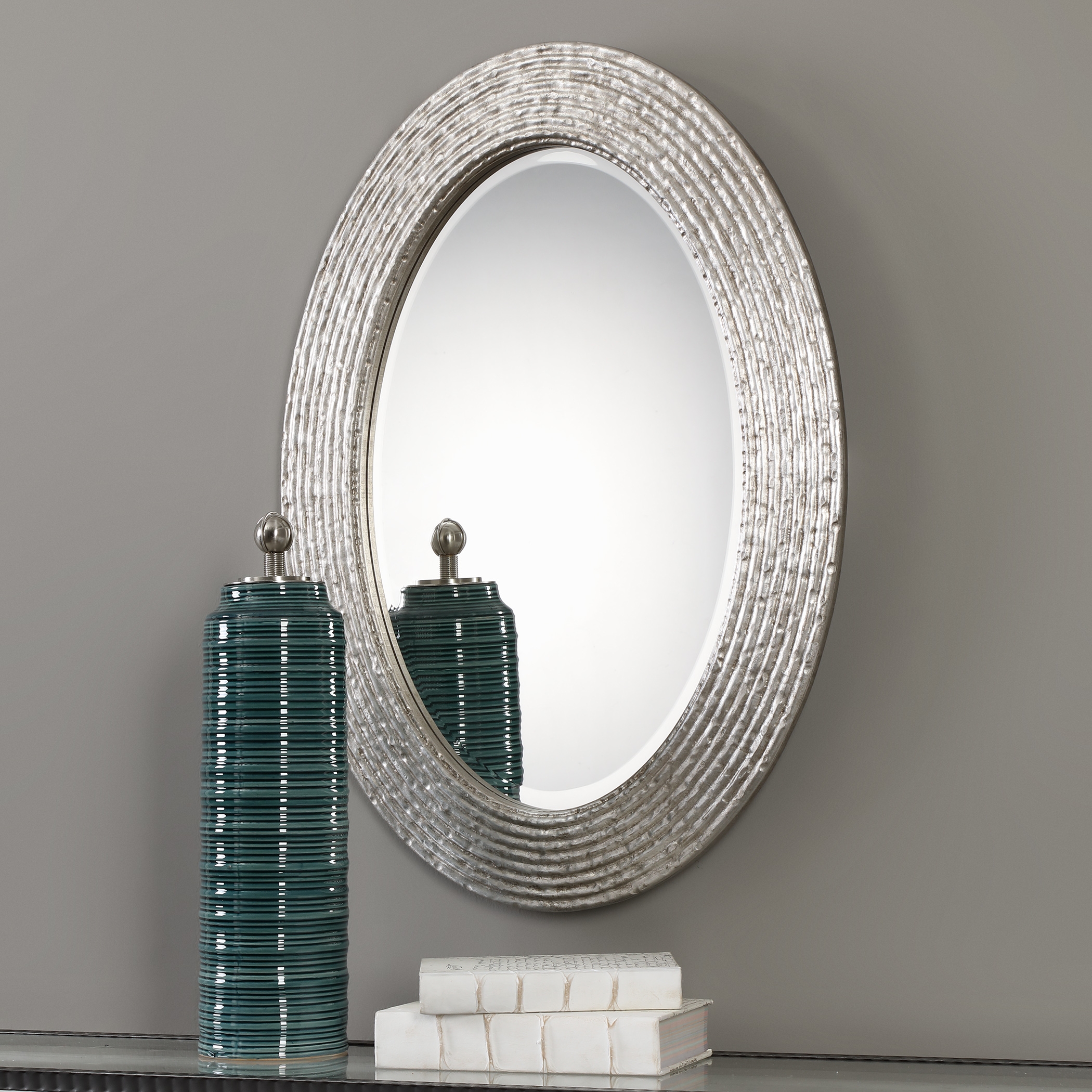 Conder Oval Silver Mirror - Image 2