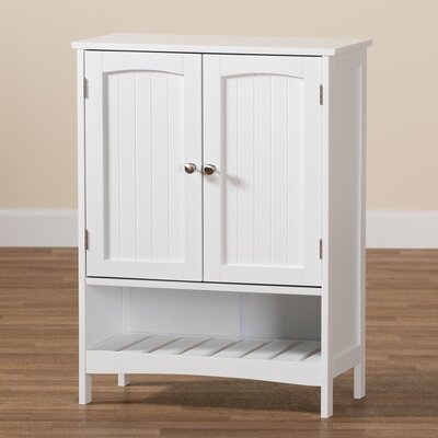 Guislain Modern And Contemporary White Finished Wood 2-Door Bathroom Storage Cabinet - Image 0