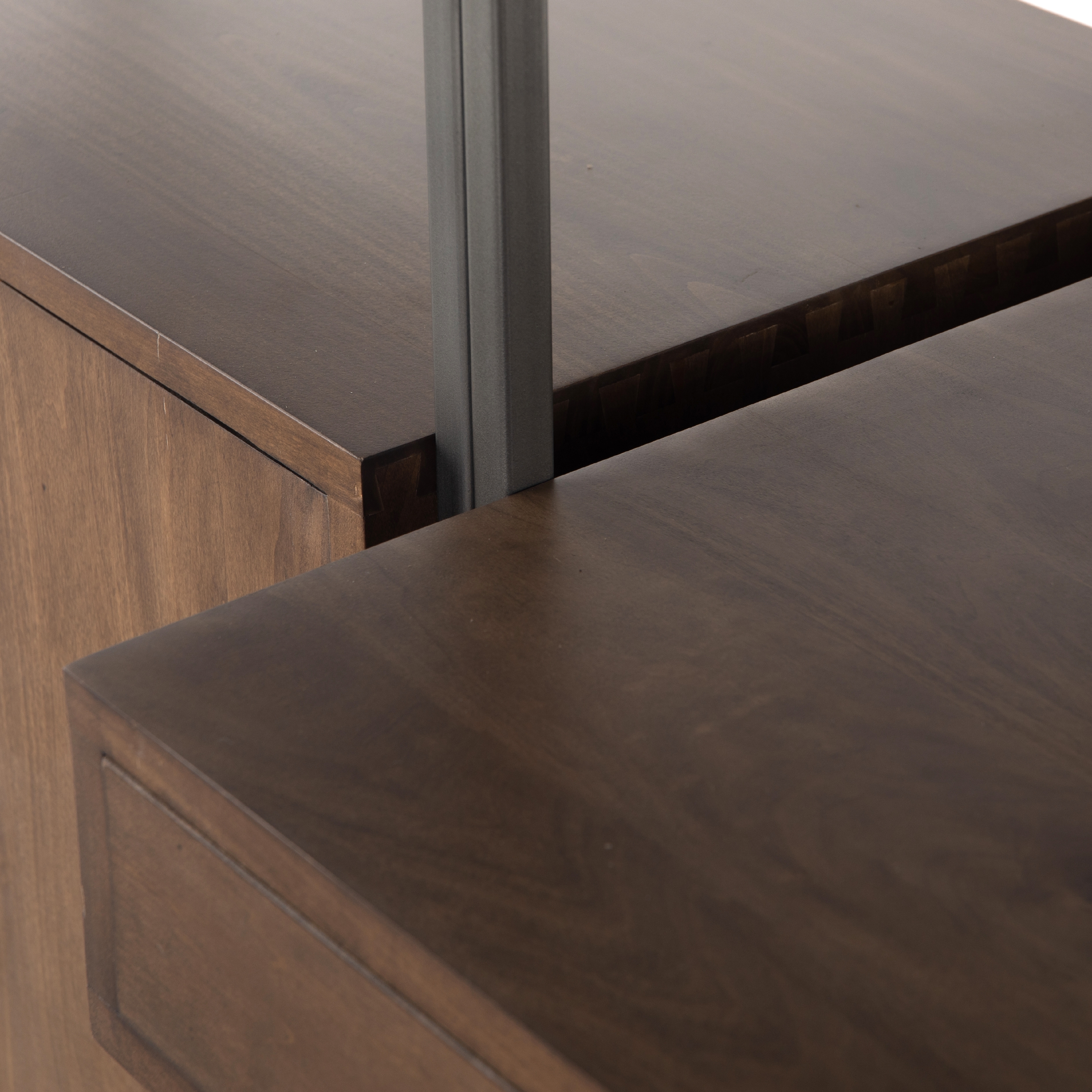 Trey Modular Wall-2 Bookcase-Desk-Auburn - Image 9